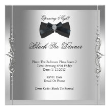 Opening Night Black Tie Formal Personalized Announcements