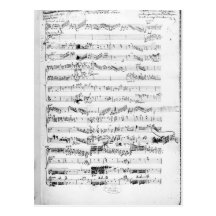Opening page of the score of 'Les Paladins' Postcards