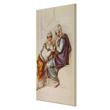 Opera dresses, Ackermann print, 1811 Stretched Canvas Print