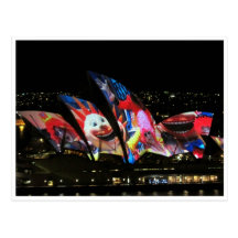 opera house fun post card