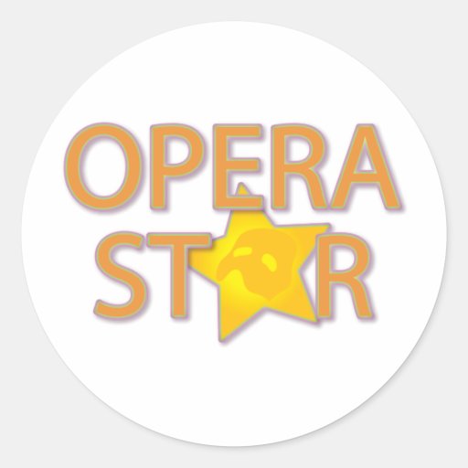 Opera Star Round Stickers