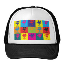 Operating a Camera Pop Art Mesh Hat