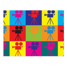 Operating a Camera Pop Art Postcards