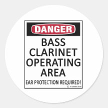 Operating Area Bass Clarinet Stickers