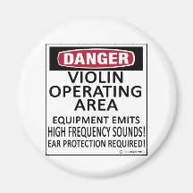 Operating Area Violin Fridge Magnets