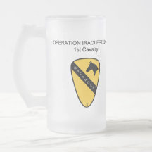 OPERATION IRAQI FREEDOM 1ST CAVALRY DIV GREYWOLF MUG