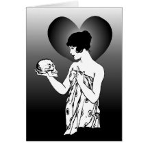 Ophelia and Yorick Fade Blank Card