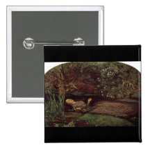 Ophelia by John Everett Millais Button