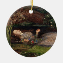 Ophelia by John Everett Millais Christmas Tree Ornaments