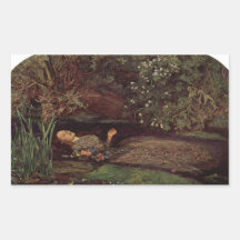 Ophelia by John Everett Millais Rectangle Stickers