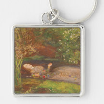 Ophelia by Millais Vintage Victorian Preraphaelite Keychains
