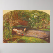 Ophelia by Millais Vintage Victorian Preraphaelite Posters