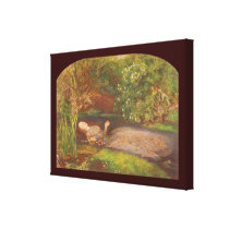 Ophelia by Sir John Everett Millais Stretched Canvas Print