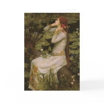 Ophelia (By the Pond) by John William Waterhouse Greeting Card