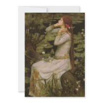 Ophelia (By the Pond) by John William Waterhouse Custom Invites
