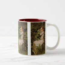 Ophelia (By the Pond) JW Waterhouse, Victorian Art Coffee Mug