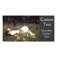 Ophelia Lying in the Meadow Personalised Photo Card