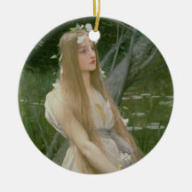Ophelia (oil on canvas) christmas ornaments