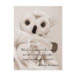 Ophelia - The Romantic Owl Post Card