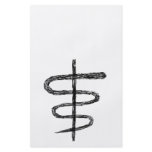 Ophiuchus. Astrological Zodiac Sign. Black. Custom flyers