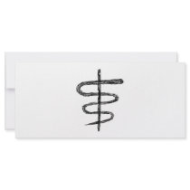 Ophiuchus. Astrological Zodiac Sign. Black. Custom Rack Card