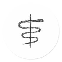 Ophiuchus. Astrological Zodiac Sign. Black. Stickers
