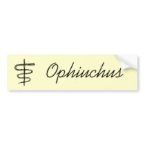 Ophiuchus. Zodiac Sign. Black Sketch. Bumper Sticker