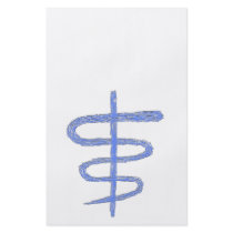 Ophiuchus. Zodiac Sign in Blue. Full Color Flyer