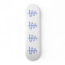 Ophiuchus. Zodiac Sign in Blue. Custom Skate Board