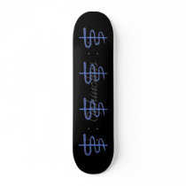 Ophiuchus. Zodiac Sign in Blue. Skateboard