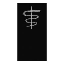 Ophiuchus. Zodiac Sign in Grey. Photo Card Template