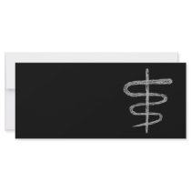Ophiuchus. Zodiac Sign in Grey. Customized Rack Card