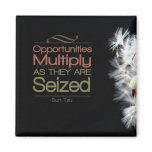 Opportunities Multiply Motivational Magnet
