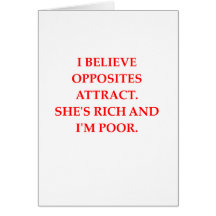 opposites attract greeting card