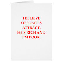 opposites attract greeting card