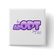 Opt To Adopt Pinback Buttons