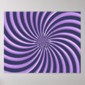 Optical Art Spiral Curves Triangle 06 posters