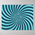 Optical Art Spiral Curves Triangle 07 posters