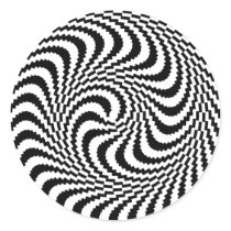 Optical Illusion Block Spiral Sticker