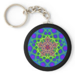 Optical Illusion Mandala Keychain