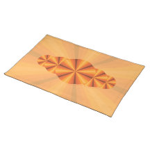 Optical Illusion Orange Placemat