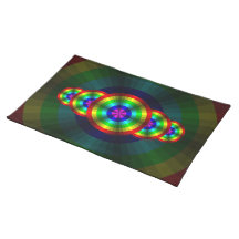 Optical Illusion Rainbow Placemat