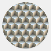 Optical illusions round sticker
