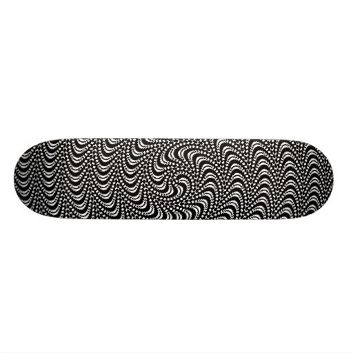Optical Swirl Colorable Design Skate Board