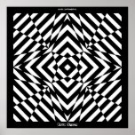 OPTICAL ZIGZAG Retro Poster posters