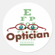 Optician--Eye chart Gifts Stickers