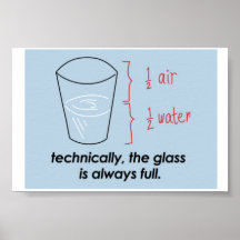 Optimist The Glass is always Full Posters