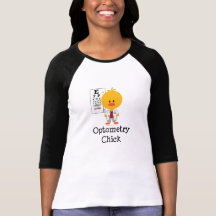 Optometry Chick Raglan Tshirt