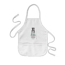 Optometry Eye Chart Illustration Aprons