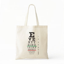 Optometry Eye Chart Illustration Tote Bags